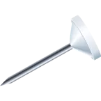 Boîte de 100 épingles à tête plate unie - Hauteur de pointe 8mm - 5mm de diamètre/ Pce