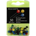 Boîte de 50 épingles sphériques - Hauteur de pointe 15mm - 6mm de diamètre/ Pce
