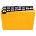 Paquet de 24 guides alphabétiques en carte à onglets métalliques, pour fiches 148x210mm/ Pce