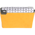 24 dividers 500 micron with alphabetical metallic tabs for horizontal filing 105x148mm/ Pc.