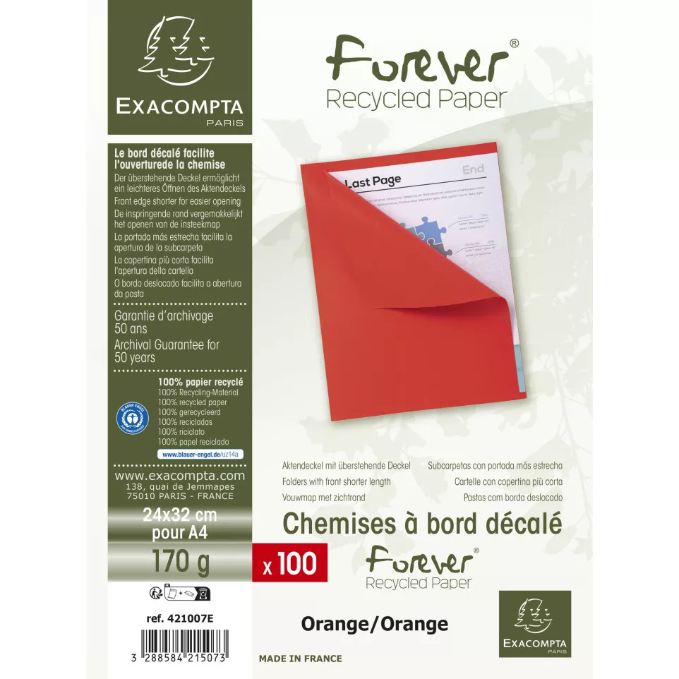 Exacompta Forever Recycled Square Cut...