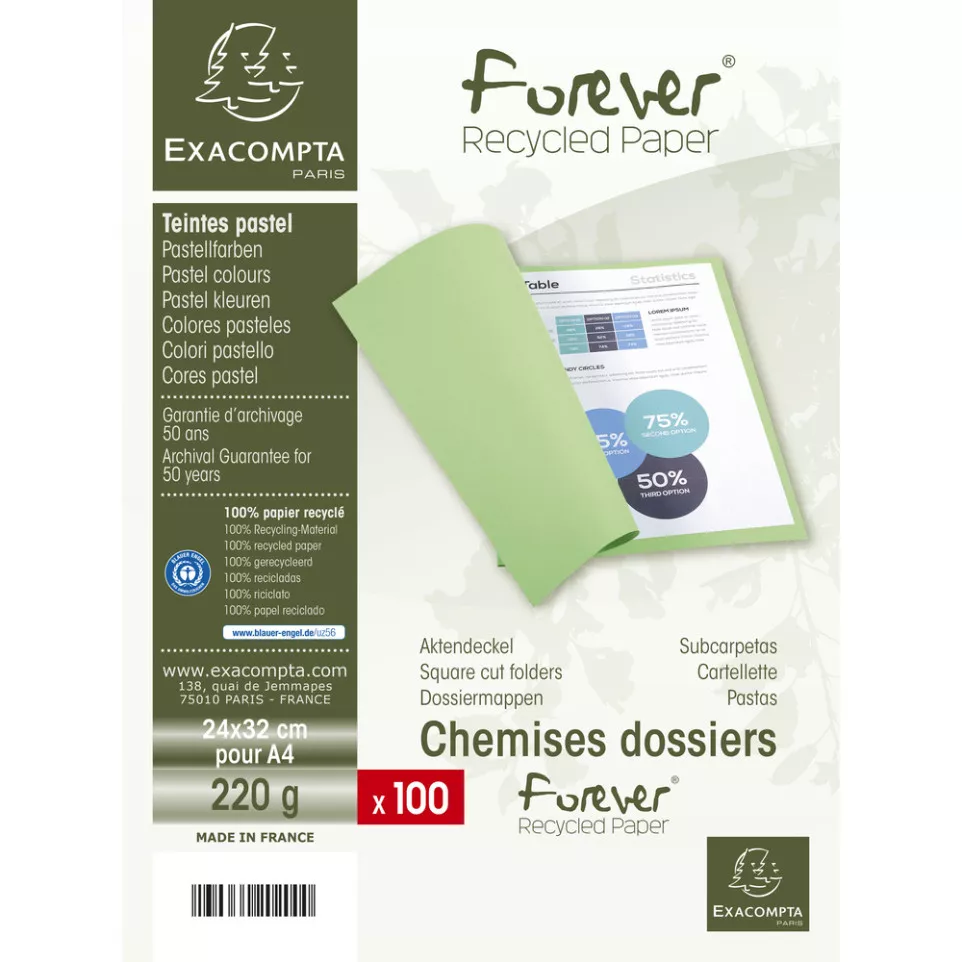 Paquet de 100 chemises Forever® 220...