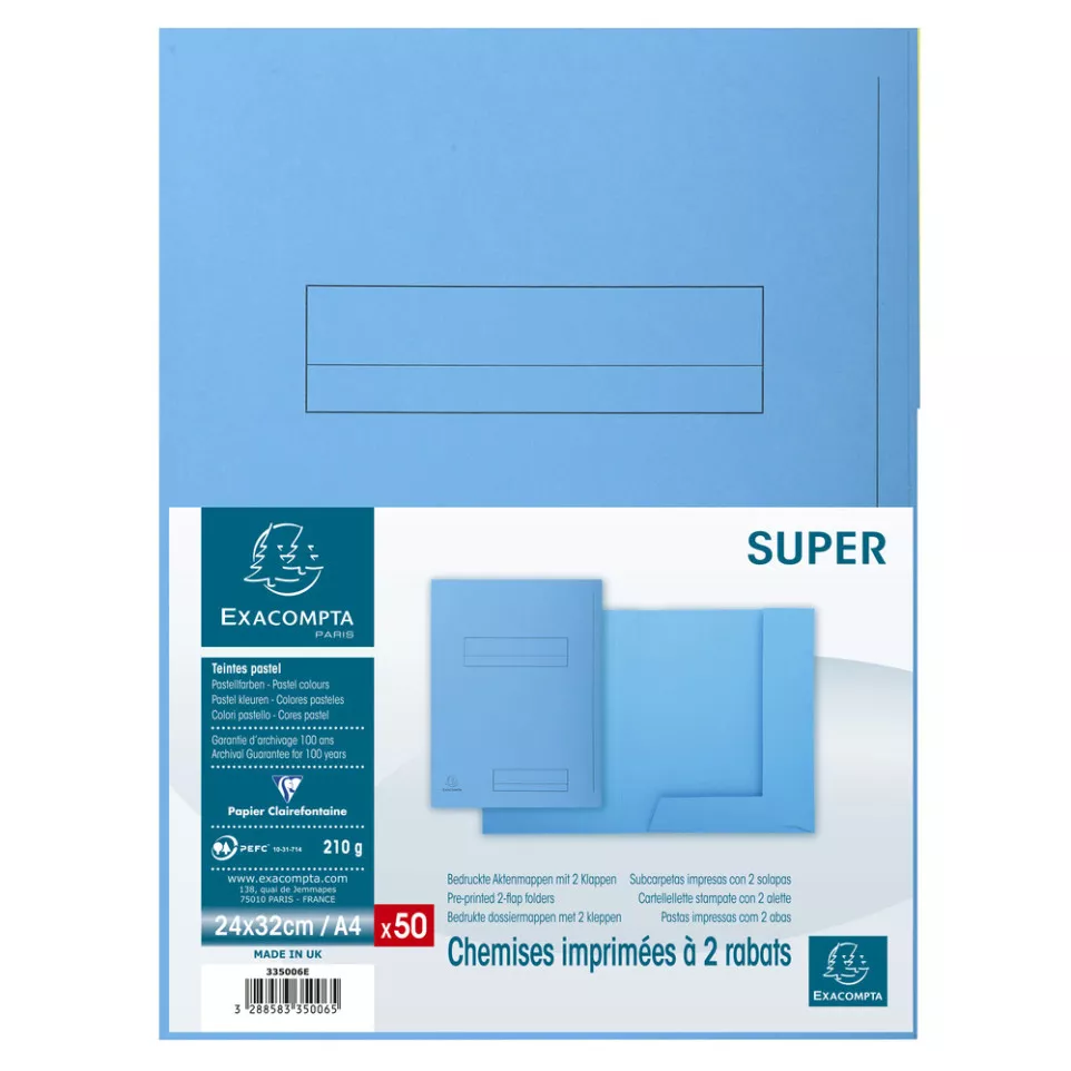 PK 50 SUPER 210 2 klep lichtblauw-/ St.