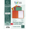 Pack of 25 square cut folders pressboard 225gsm - 24x32cm/ Pc.