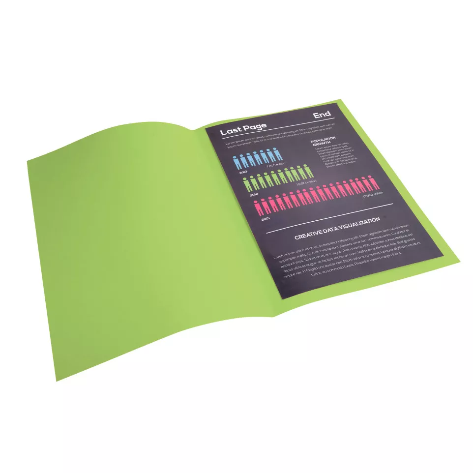 Pack of 100 square cut folders...