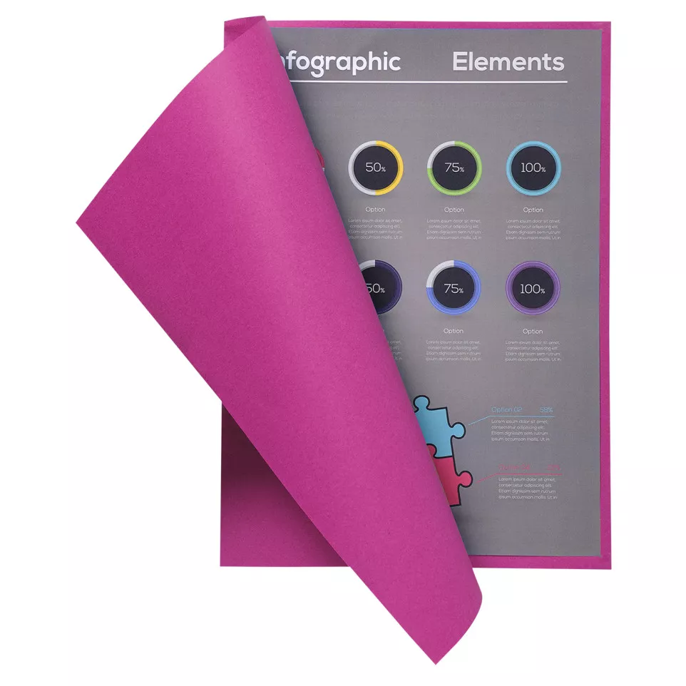 Pk 100 Sq. Folders Flash 220g Ast/ Pc.