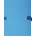 Map uitrekbare rug+k-lep papier  li-blauw/ St.