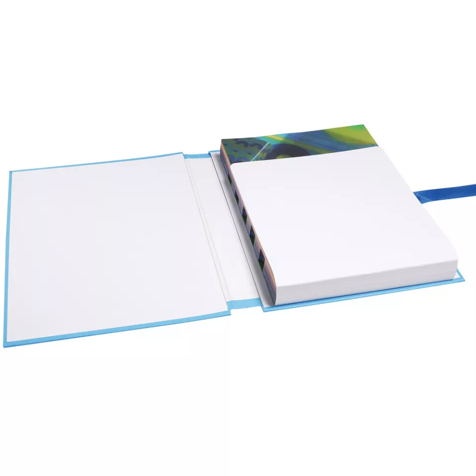 Expanding spine folder with flap on...
