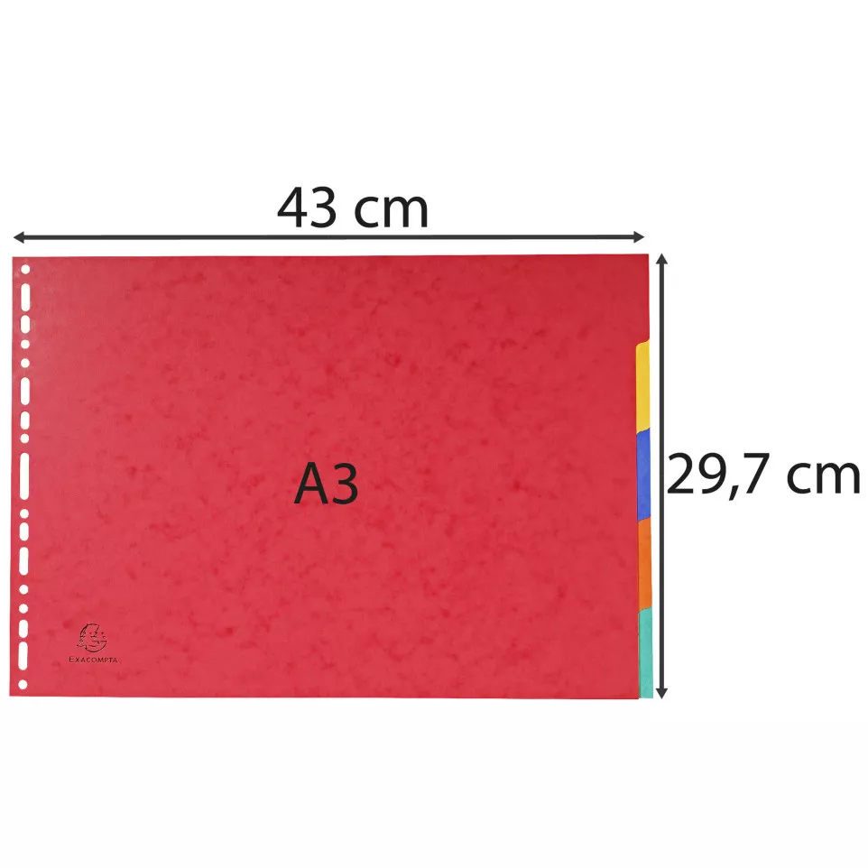 Intercalaires carte lustrée 400g 5...