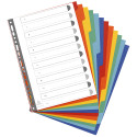 Intercalaires carte lustrée 400g 12 positions - A4/ Pce
