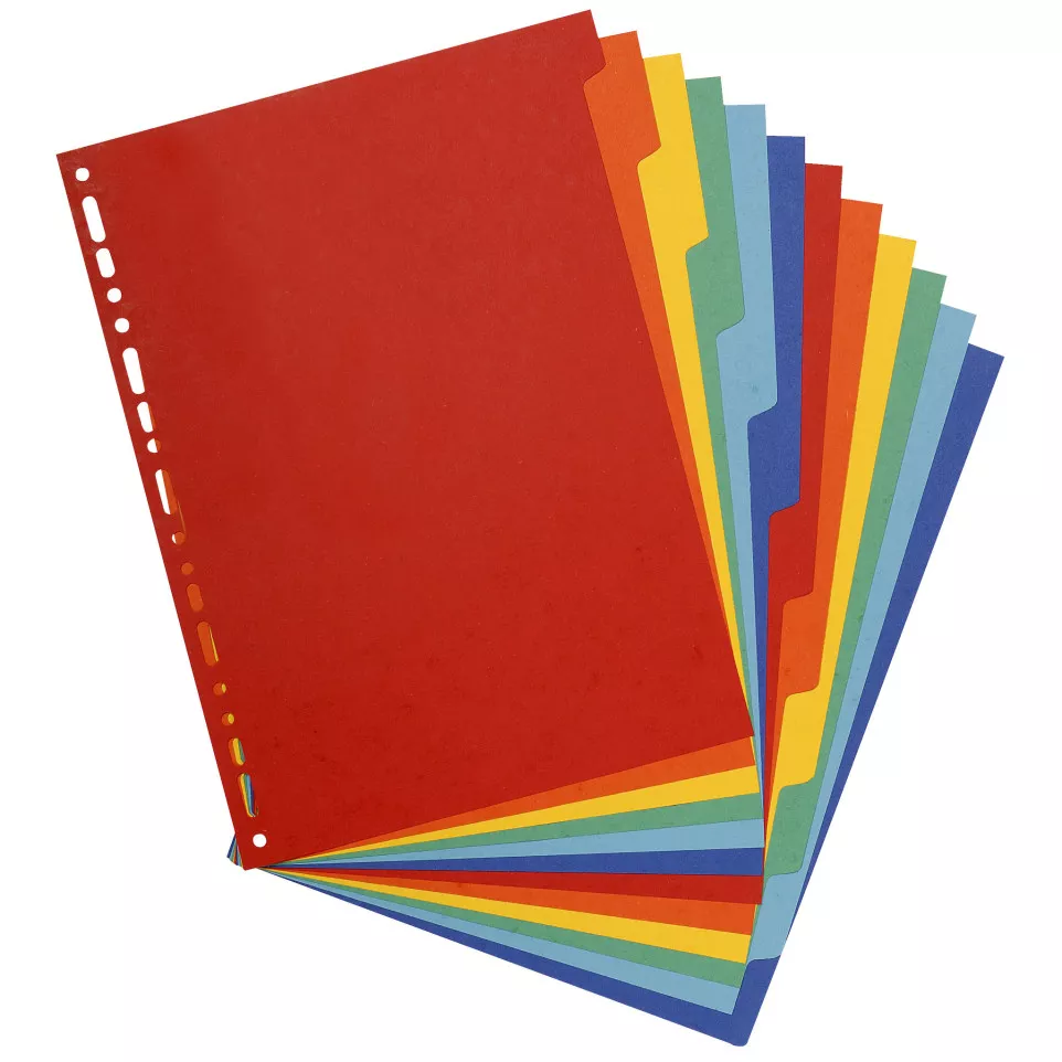 Intercalaires carte lustrée 400g 12...