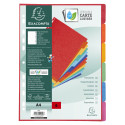 Intercalaires carte lustrée 400g 6 positions - A4/ Pce