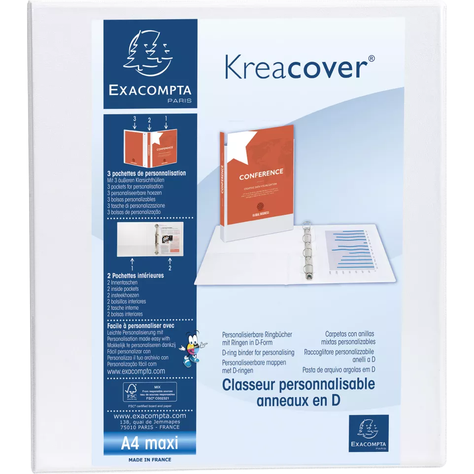 Ringmap PP Kreacover-  A4+ 4D-R 50mm...