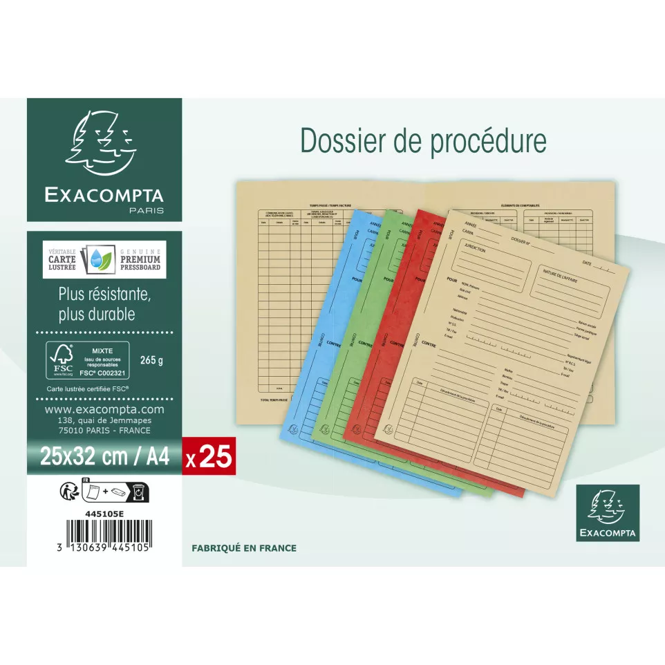 Pack of 25 printed pressboard folders...
