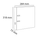Ordner karton/PP A4 75mm  bordeaux-/ St.