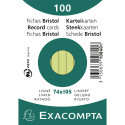 Pk100 Exa Rec Card 7.5x10.5cm Lined Blue/ Pc.