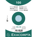 Pk100 Exa Rec Card 10.5x14.8cm Lined/ Pc.