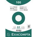 Pk100 Exa Rec Card 14.8x21cm Lined White/ Pc.