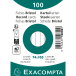 Pk100 Exa Rec Card 7.4x10.5cm Lined Wht/ Pc.