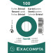 Pk100 Exa Rec Card 7.4x10.5cm Lined Wht/ Pc.
