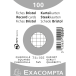 Pk100 Exa Rec Cards 7.4x10.5 Square Wht/ Pc.