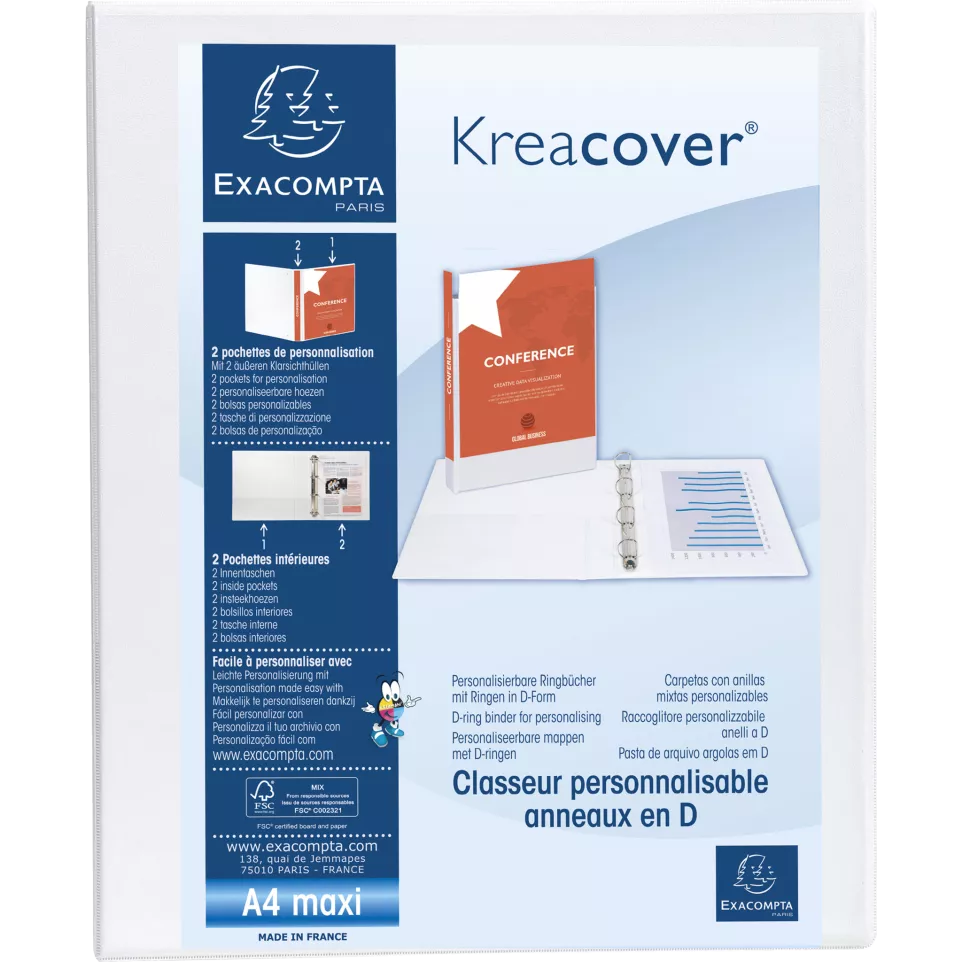 Ringmap PP Kreacover-  A4+ 2D-R 30mm...