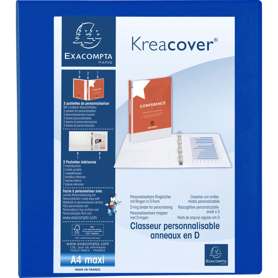 Classeur PP personnalisable Kreacover...