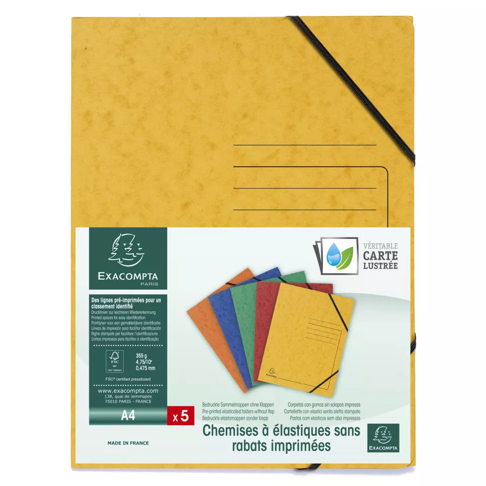 Elastic Folder without flaps, 355gsm,...