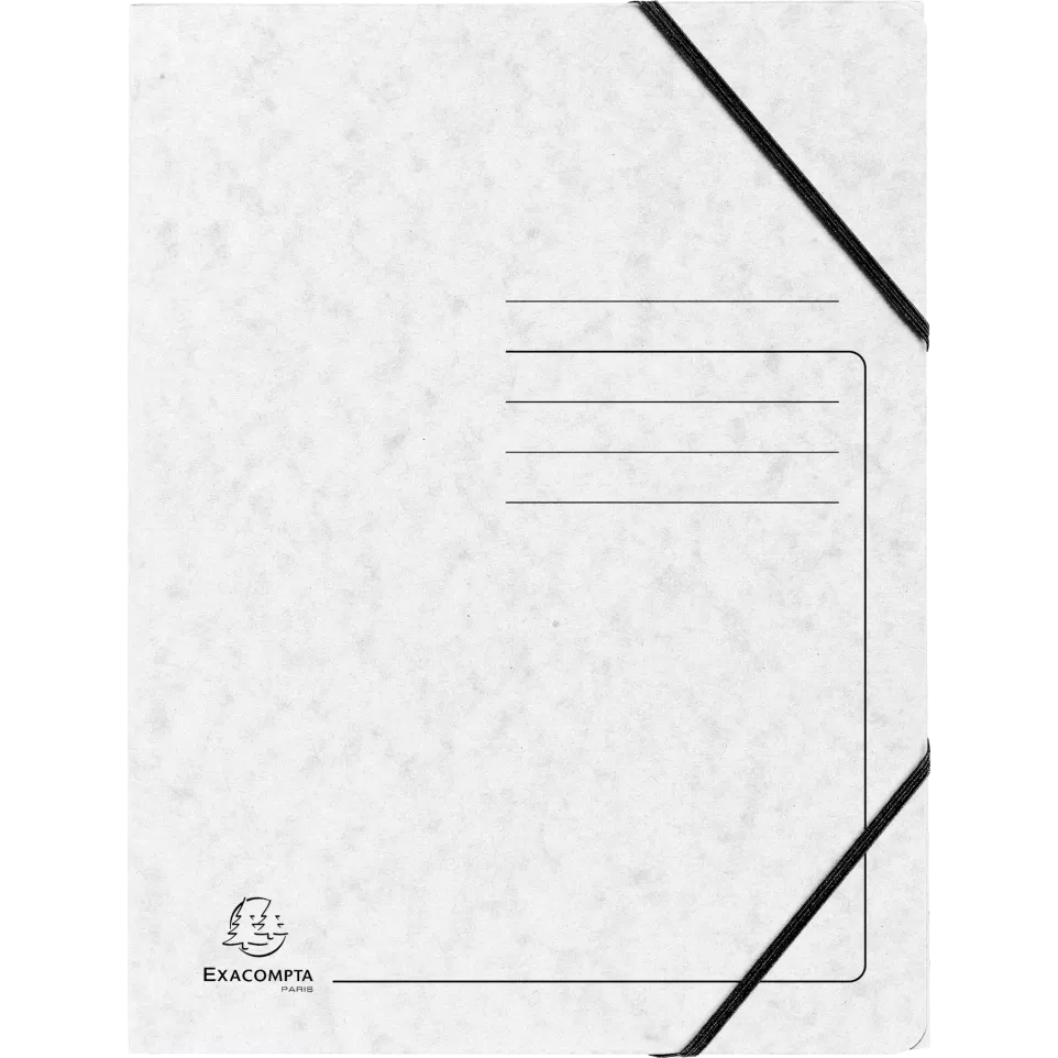 Elastomap z/klep. bedrukt 355g wit-/ St.