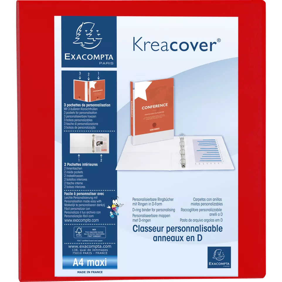 Classeur PP personnalisable Kreacover...