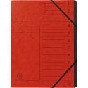 Exacompta Stapled Multipart file with Elastic (12 compartments, A4)/ Pc.