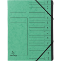Exacompta Stapled Multipart file with Elastic (12 compartments, A4)/ Pc.