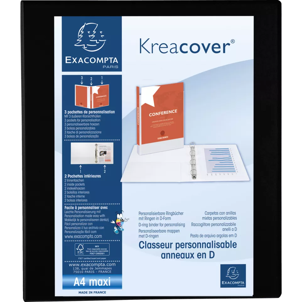 Ringmap PP Kreacover-  A4+ 4D-R 25mm...