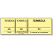 Bloc tombola 100 feuillets numérotés de 3 volets - Format 4,8x15 cm/ Pce
