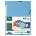 Chemise 3 rabats à élastiques carte lustrée 400g/m2 - A4/ Pce