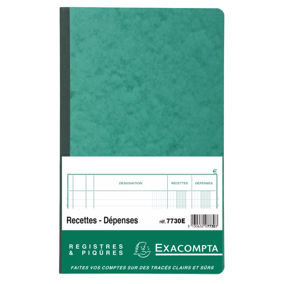 Piqûre 32x19,5cm recettes-dépenses 80...