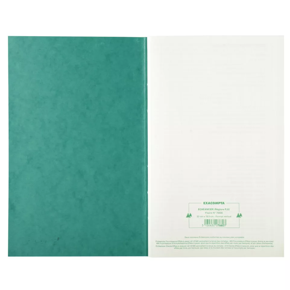 Piqûre 32x19,5cm échéancier 80 pages/...