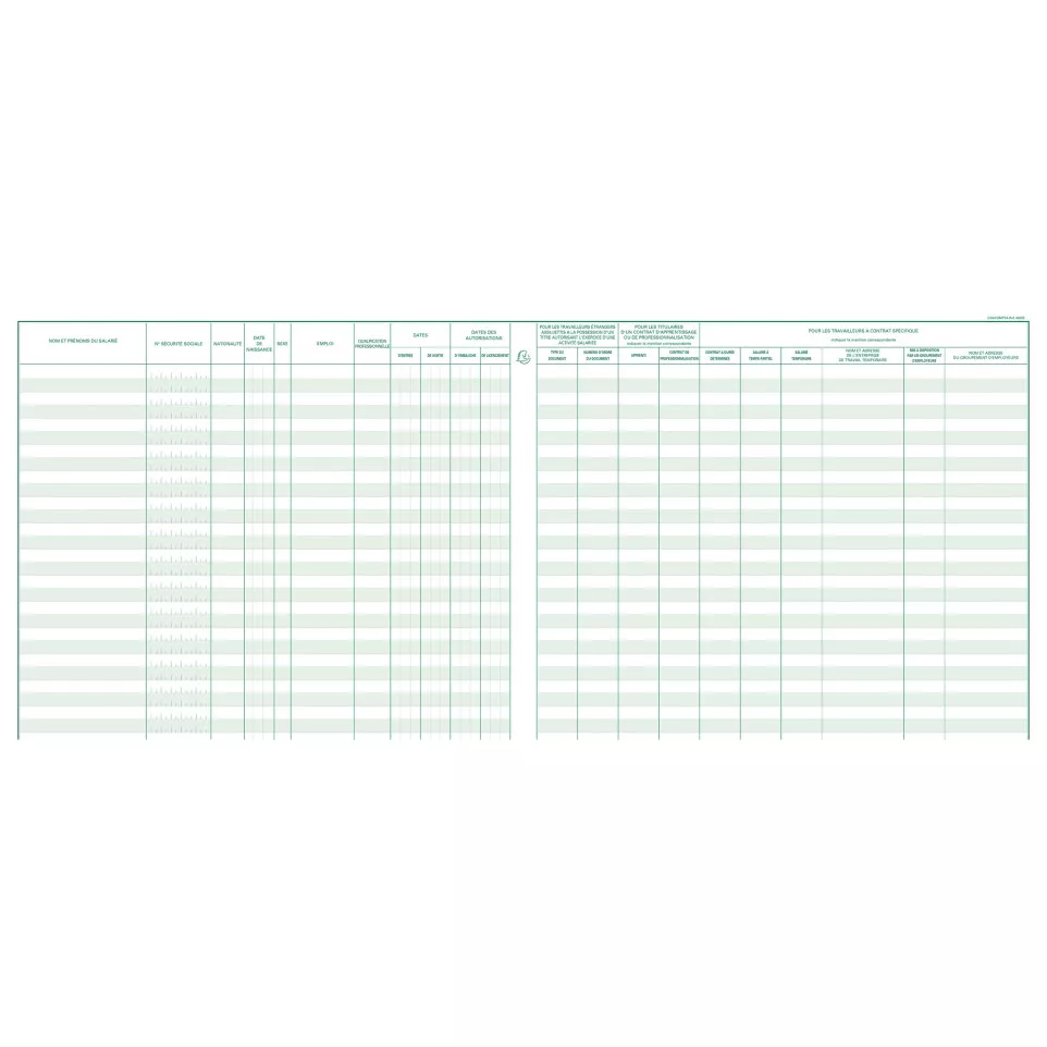 SINGLE STAFF REGISTRY 40PGS 27/32-/ Pc.