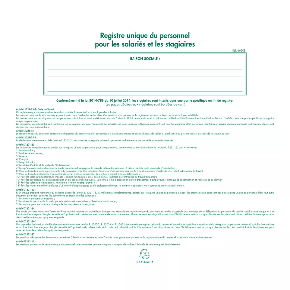 SINGLE STAFF REGISTRY 40PGS 27/32-/ Pc.