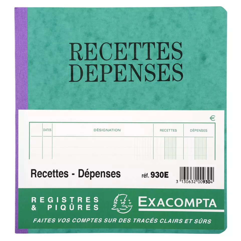 Piqûre 21x19cm recettes-dépenses 80...