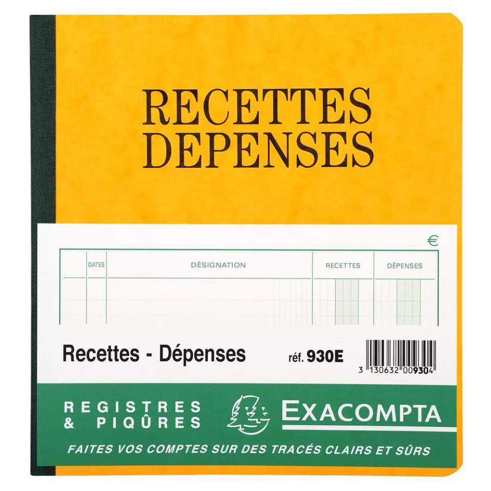 Piqûre 21x19cm recettes-dépenses 80...