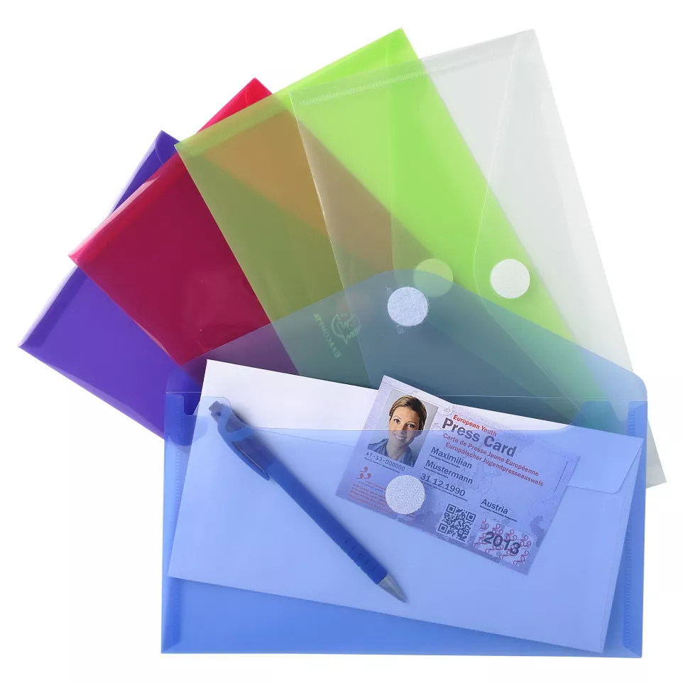 Pk 5 Env Pockets PP 250x135mm H&L...