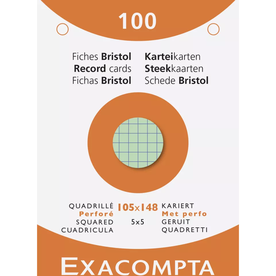 Étui de 100 fiches - bristol...