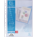 Etui carton de 100 pochettes perforées polypropylène lisse 6/100e - A4/ Pce