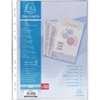 Etui carton de 100 pochettes perforées polypropylène lisse 6/100e - A4/ Pce