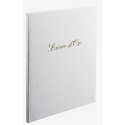 Gastenboek Livre d'O-r 27x22cm 100bl wit/ St.