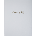 Livre d'or Balacron avec titre 100 pages blanches - 27x22 cm vertical/ Pce