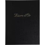 Livre d'or Balacron avec titre 100 pages blanches - 27x22 cm vertical/ Pce