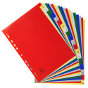Intercalaires imprimés alphabétiques PP couleurs 12/100 AZ - A4/ Pce