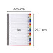Intercalaires imprimés alphabétiques PP couleurs 12/100 AZ - A4/ Pce